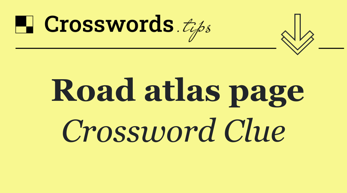 Road atlas page