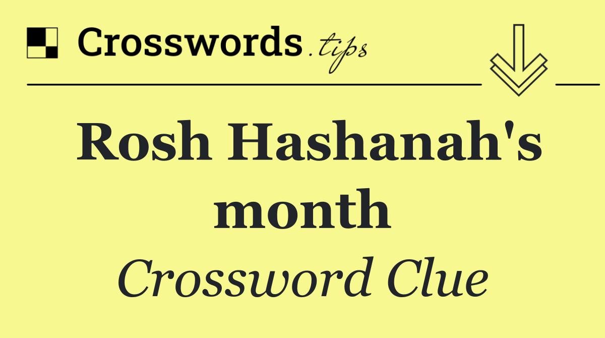 Rosh Hashanah's month