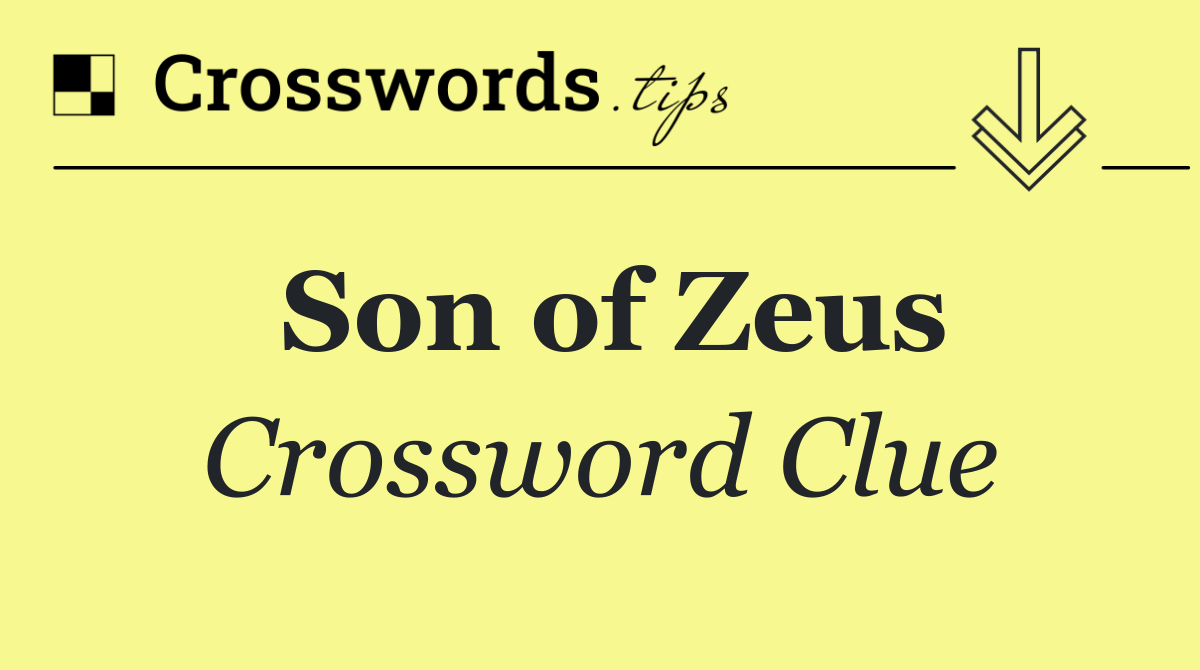 Son of Zeus
