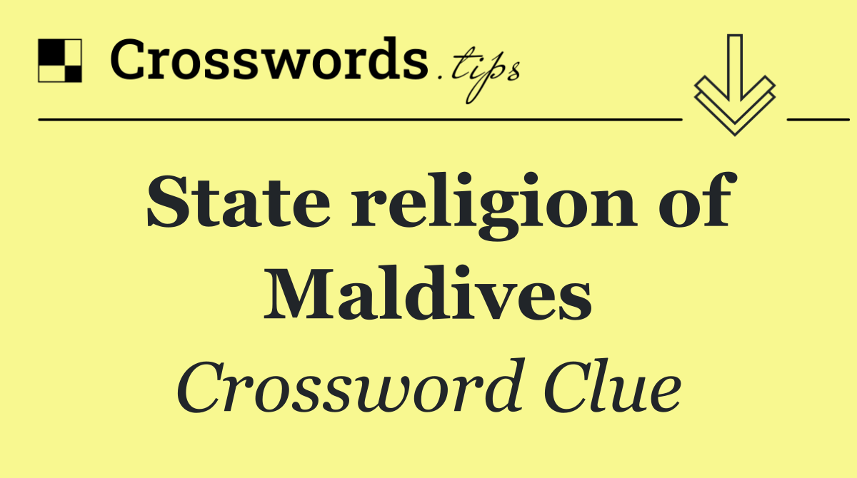 State religion of Maldives