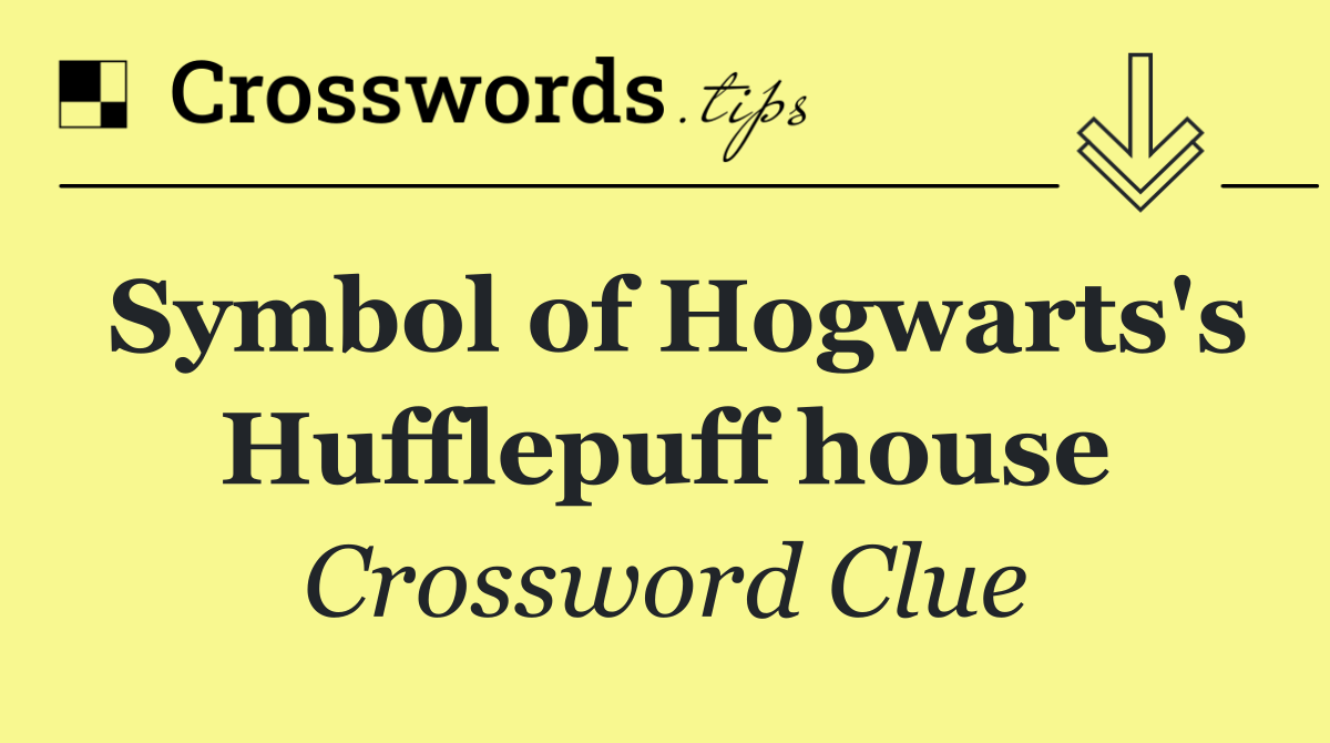 Symbol of Hogwarts's Hufflepuff house