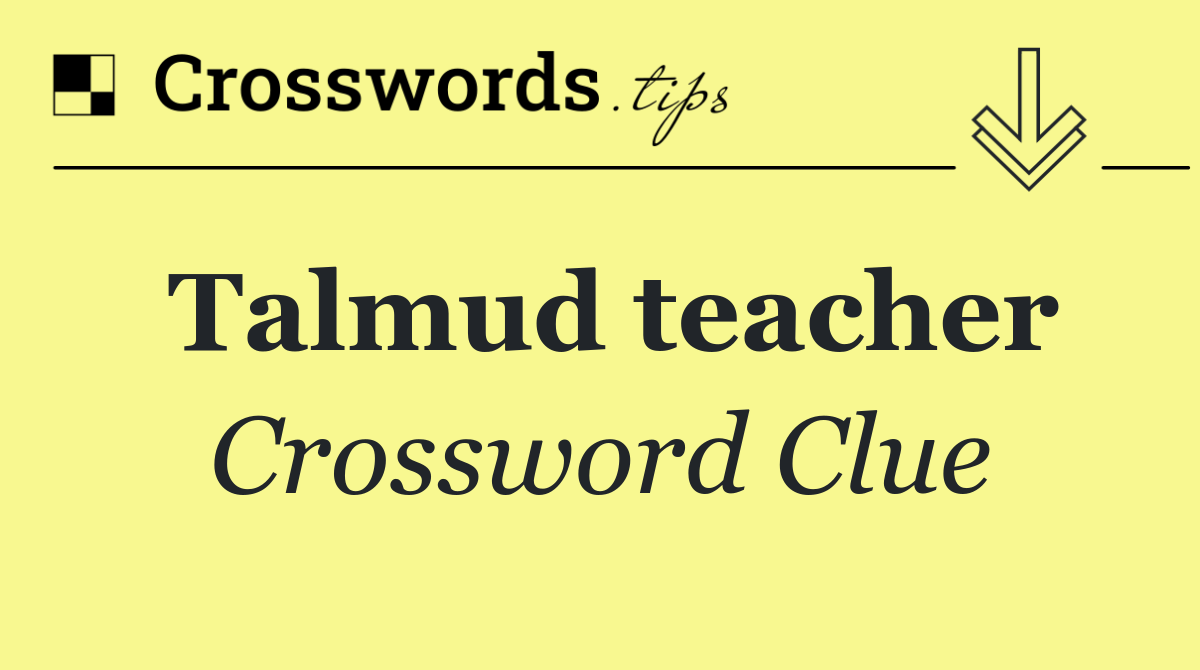 Talmud teacher