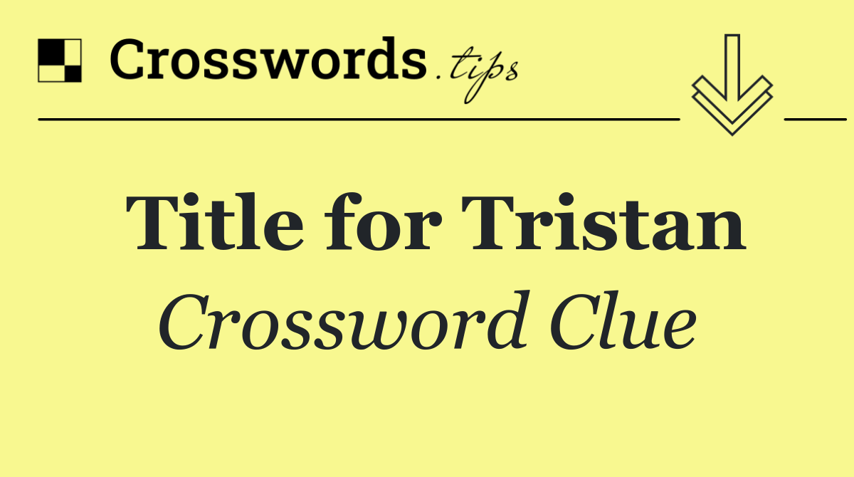 Title for Tristan