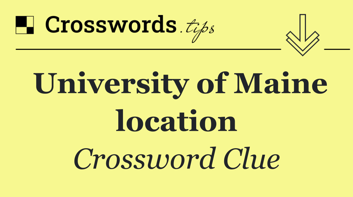 University of Maine location