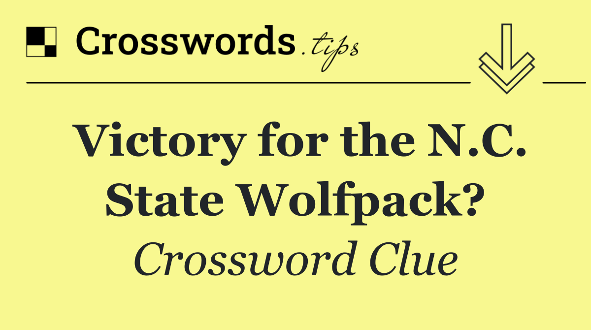 Victory for the N.C. State Wolfpack?