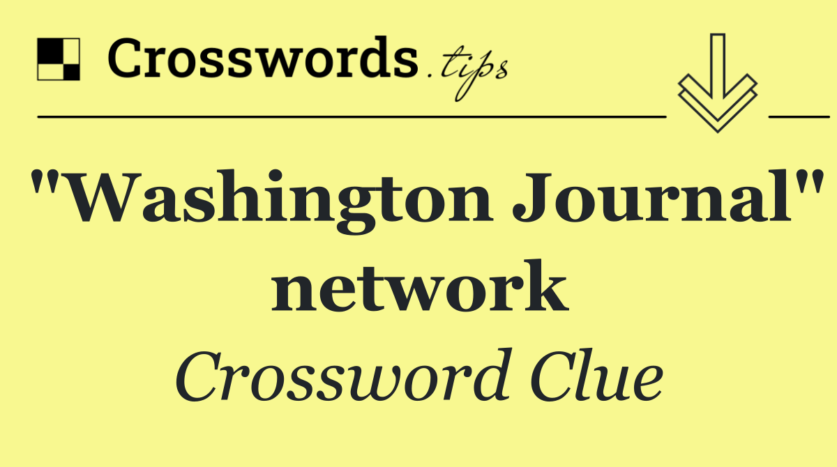 "Washington Journal" network