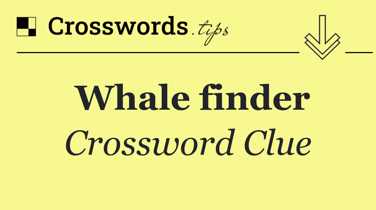 Whale finder