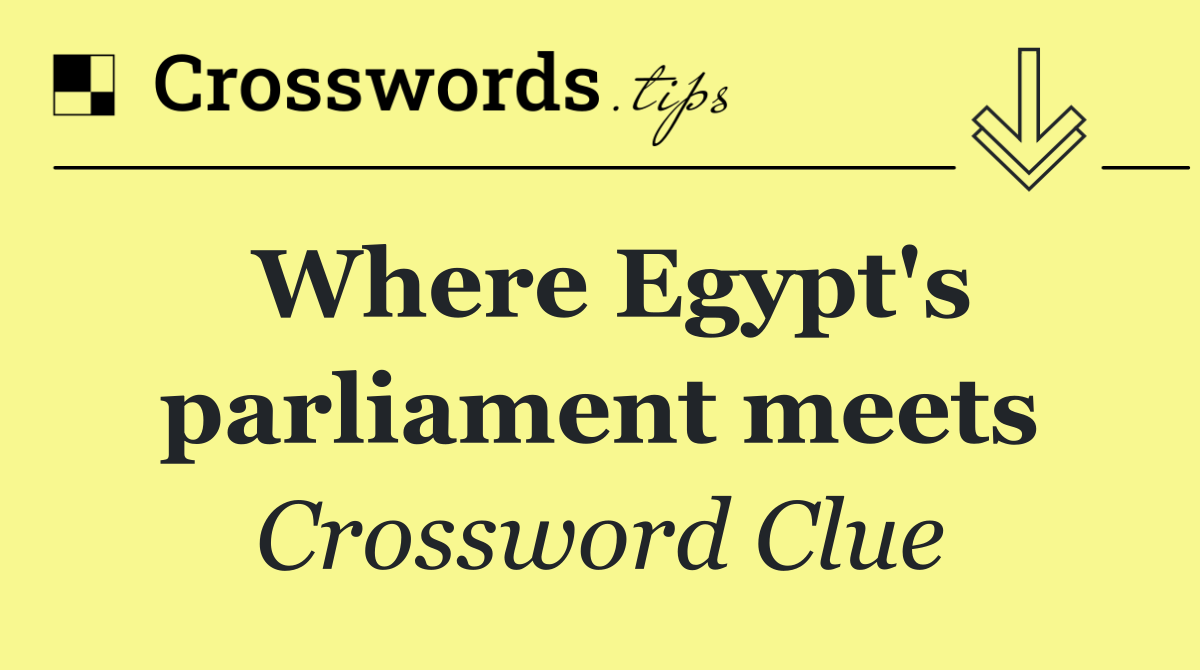 Where Egypt's parliament meets