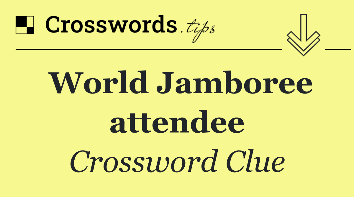 World Jamboree attendee