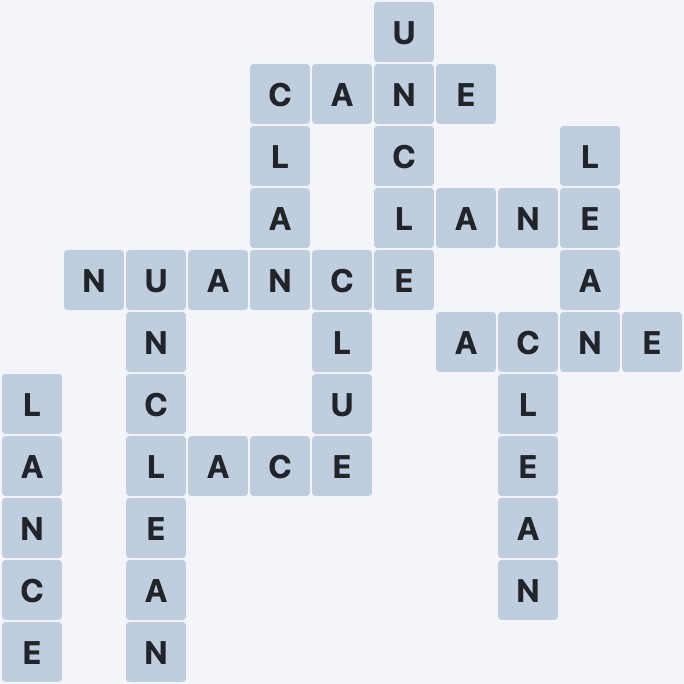 Wordscapes Lake - Grace - level 1032 puzzle answer
