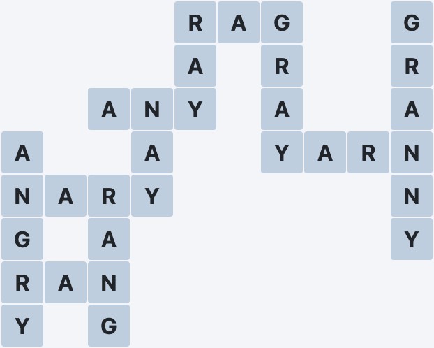 Wordscapes Frost - Valley - level 1625 puzzle answer
