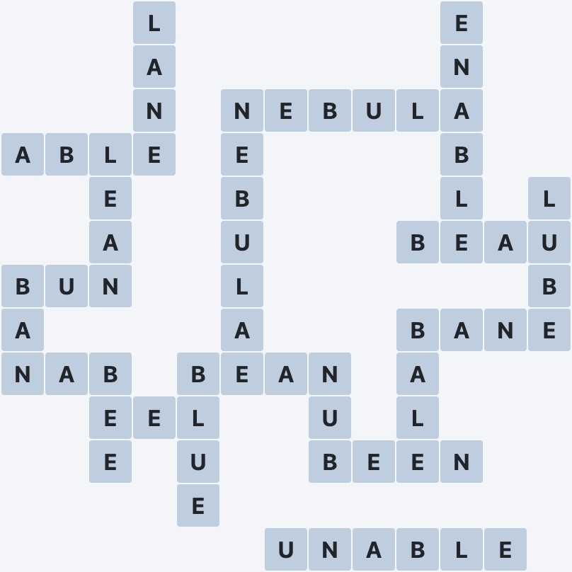 Wordscapes Formation - Calm - level 1932 puzzle answer