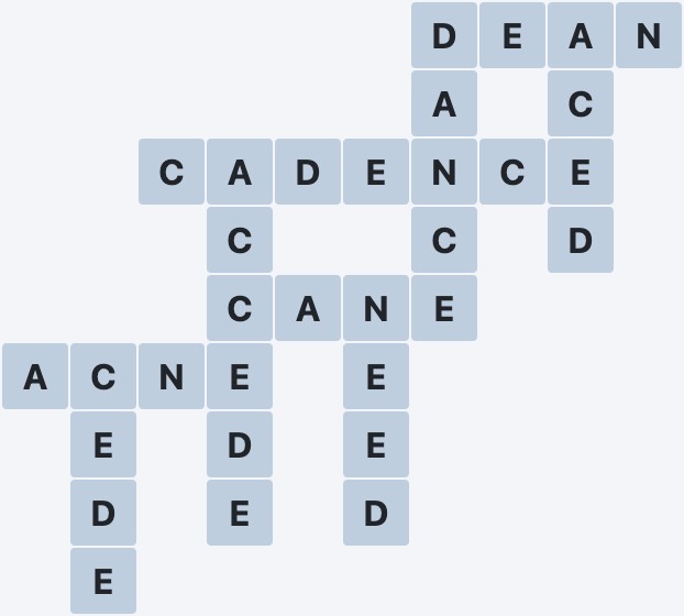 Wordscapes Formation - Serene - level 1966 puzzle answer