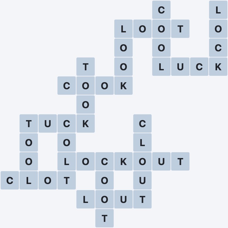 Wordscapes Formation - Grace - level 1988 puzzle answer