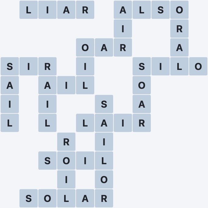 Wordscapes Coast - Shell - level 2029 puzzle answer