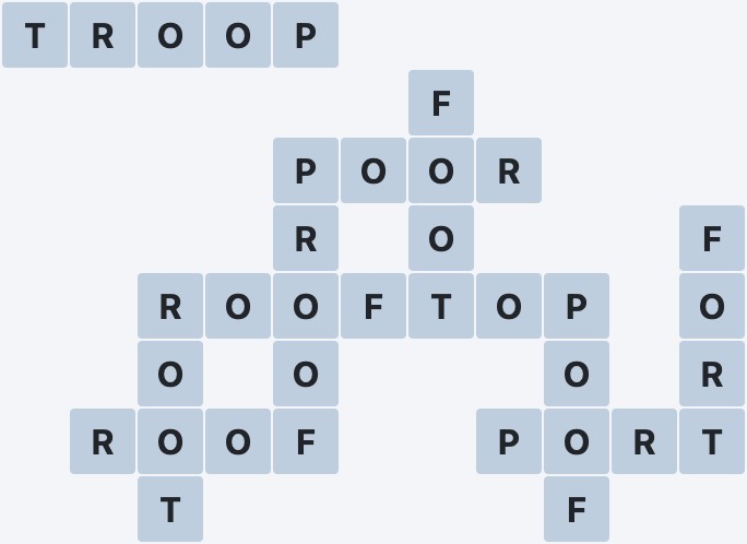 Wordscapes Twilight - View - level 2153 puzzle answer