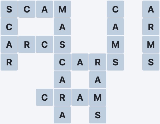 Wordscapes Air - Lake - level 2605 puzzle answer
