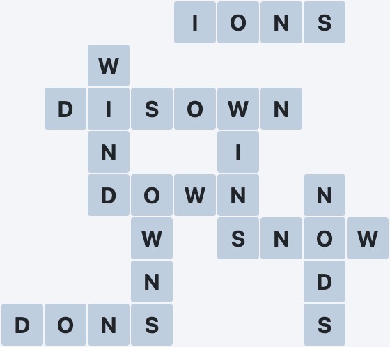 Wordscapes Lagoon - Clear - level 2688 puzzle answer