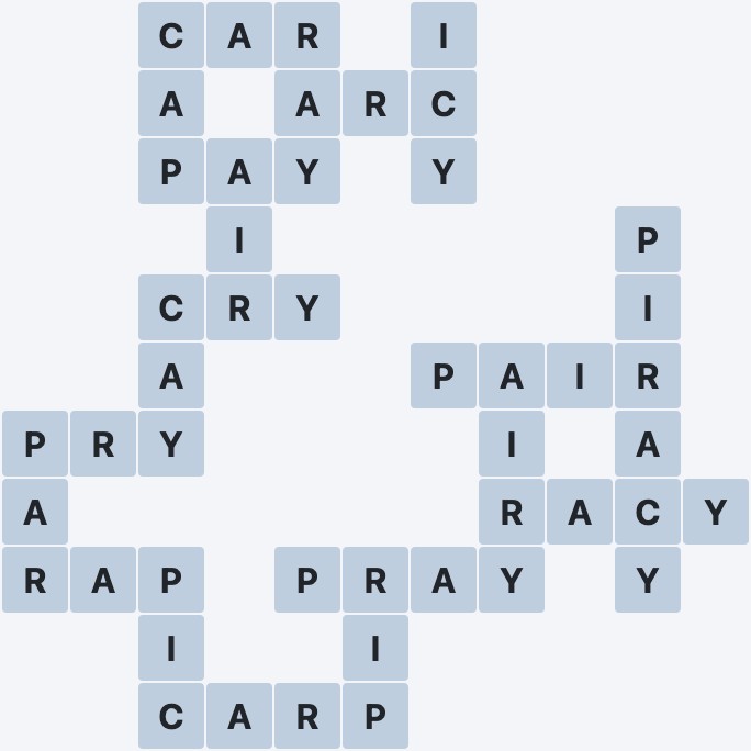 Wordscapes Rain Forest - Curl - level 3075 puzzle answer