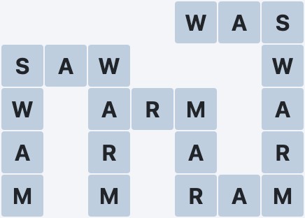 Wordscapes Forest - Dew - level 30 puzzle answer