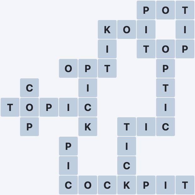 Wordscapes Rows - Field - level 3121 puzzle answer