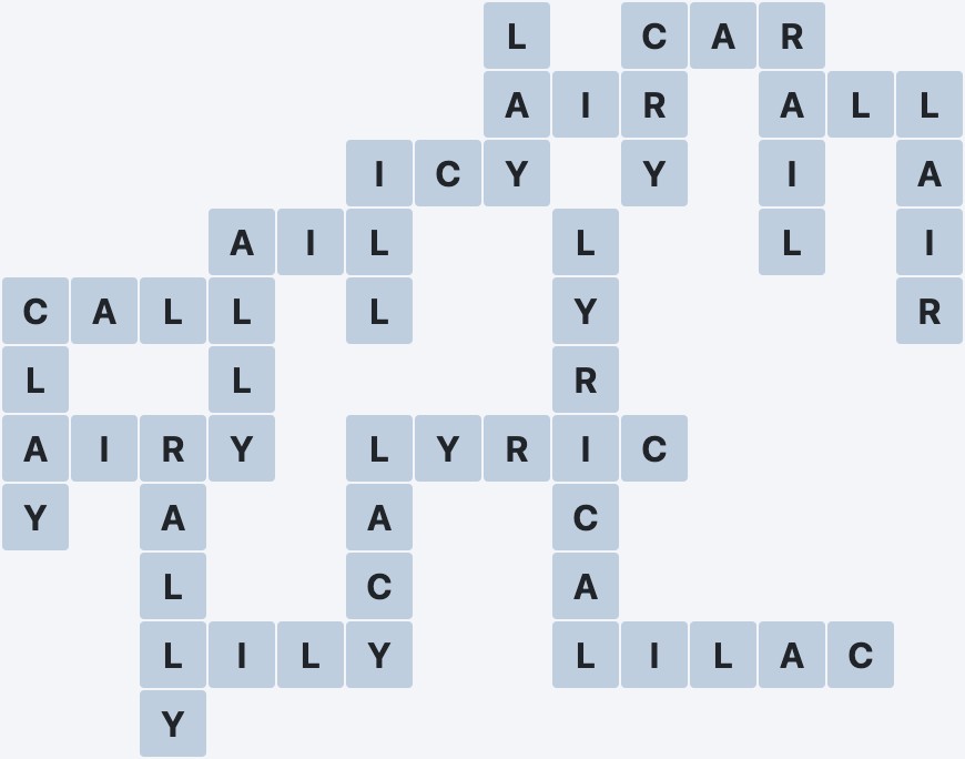 Wordscapes Rows - Far - level 3163 puzzle answer
