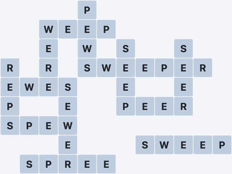 Wordscapes Rows - Far - level 3166 puzzle answer