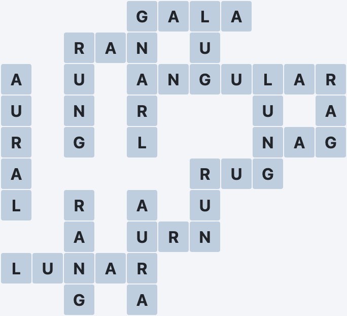 Wordscapes Astral - Bright - level 3686 puzzle answer