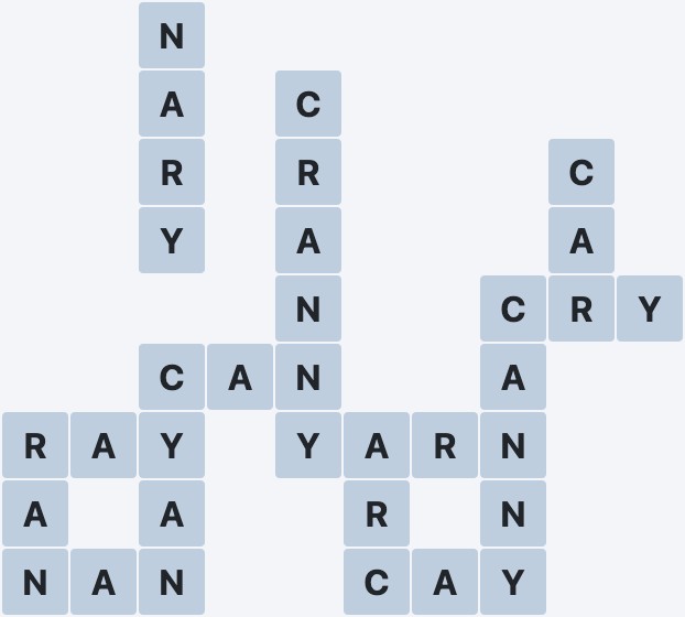Wordscapes Ravine - Pass - level 4223 puzzle answer
