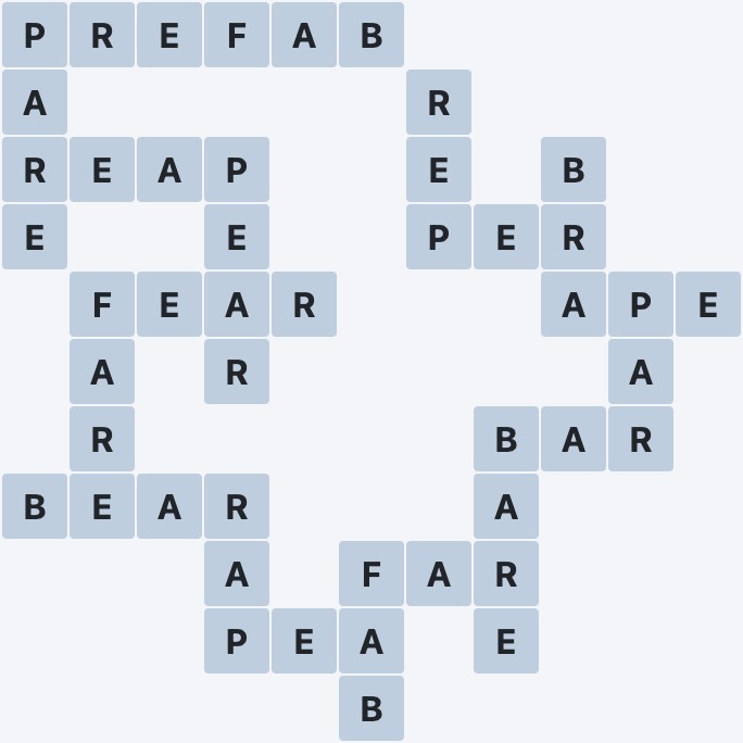 Wordscapes Thrive - Jade - level 4686 puzzle answer