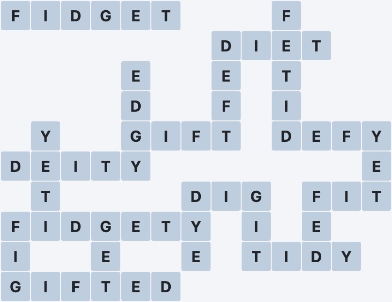Wordscapes Thrive - Verde - level 4720 puzzle answer