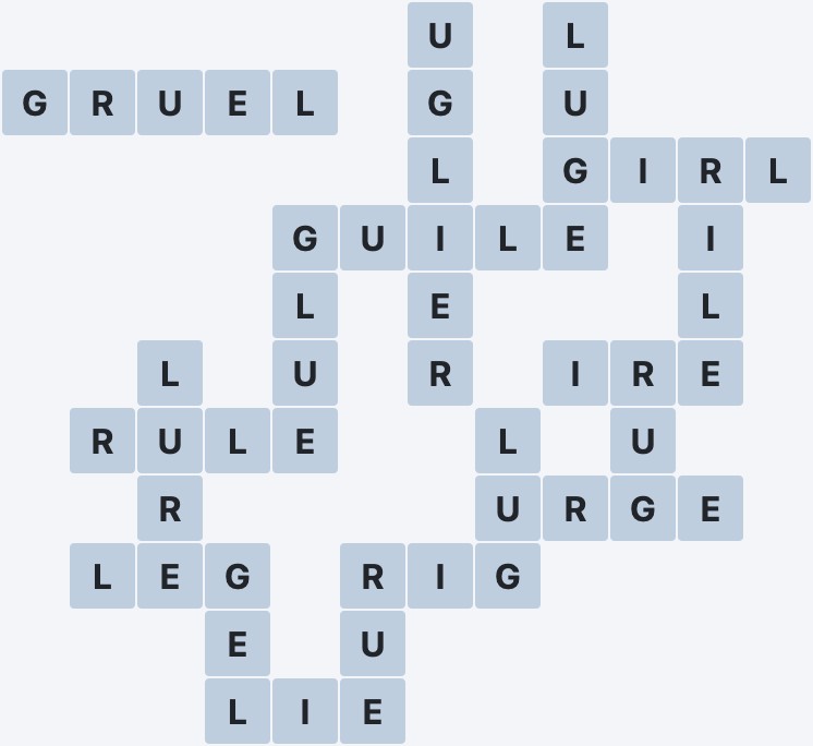 Wordscapes Aurora - Way - level 4988 puzzle answer