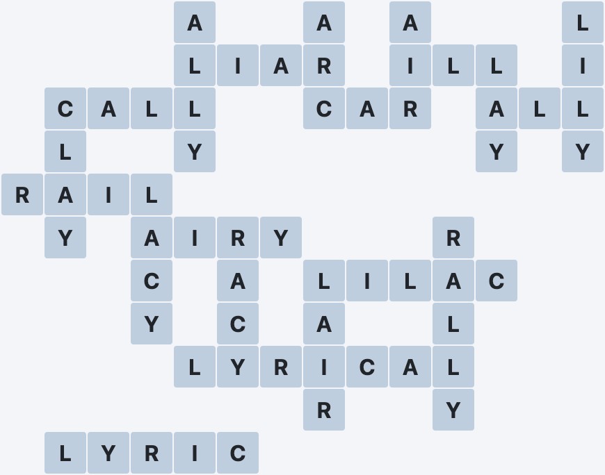 Wordscapes Tarn - Placid - level 5560 puzzle answer